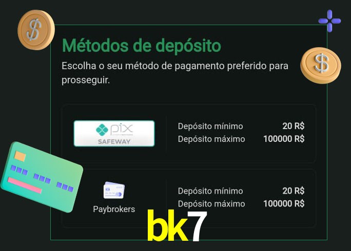 O cassino bk7 oferece uma grande variedade de métodos de pagamento